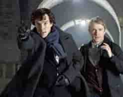 A photo of Sherlock Holmes and John Watson from BBC Sherlock