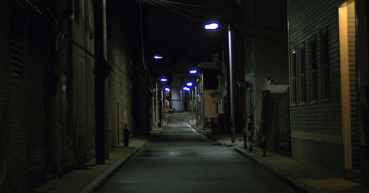 A photo of a dark alley