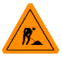 a gif of a construction road sign spinning